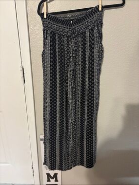 Kingston Grey Black and White Patterned Wide-Leg Pants